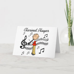Carte Stick Figure Clarinet Player Tshirts and Venin