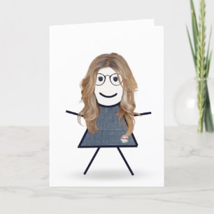 Carte Stick Girl pour soeur