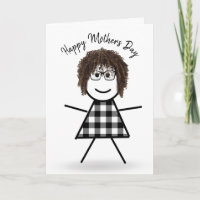 Stick Girl with Hair for Mother's Day
