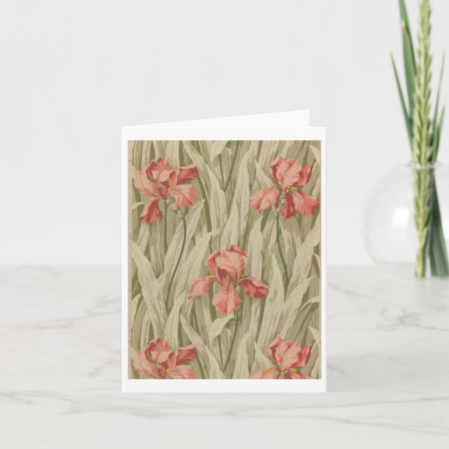 Carte Sticker à peinture vintage Fleurs (Devant)