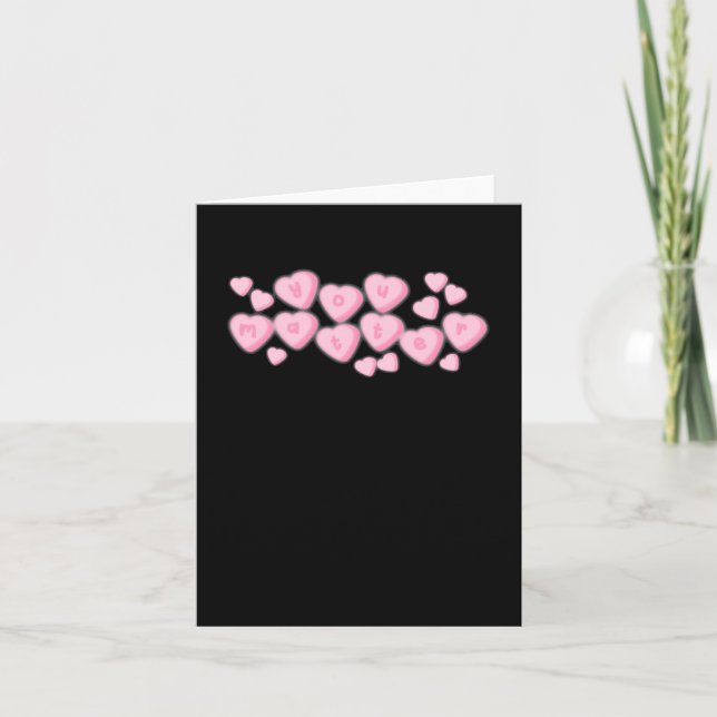 Carte Sticker Coeurs Bonbons (Devant)
