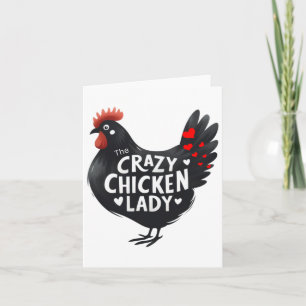 Carte Sticker de la dame poule folle