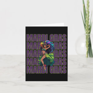Carte Sticker de la danseuse Mardi Gras