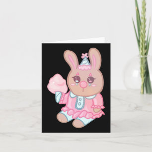 Carte Sticker de lapin clown
