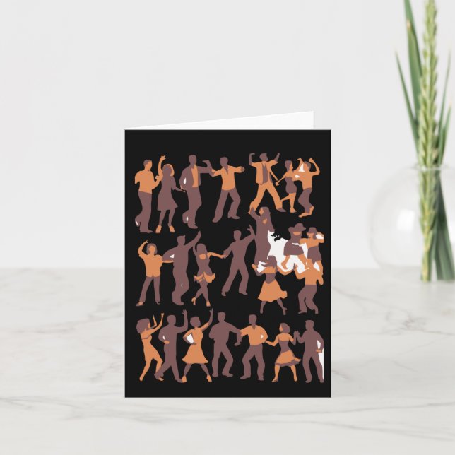 Carte Sticker des gens dansants (Devant)