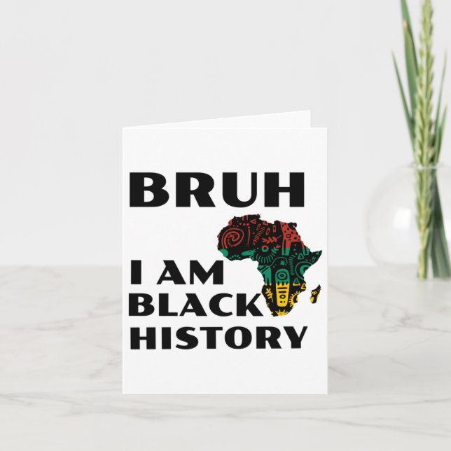 Carte Sticker d'histoire noire Bruh I Am1 (Devant)