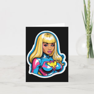 Carte Sticker Nicki Minaj Superhero