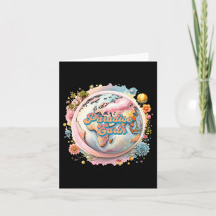 Carte Sticker Paradise Earth Planet En Couleurs Pastel