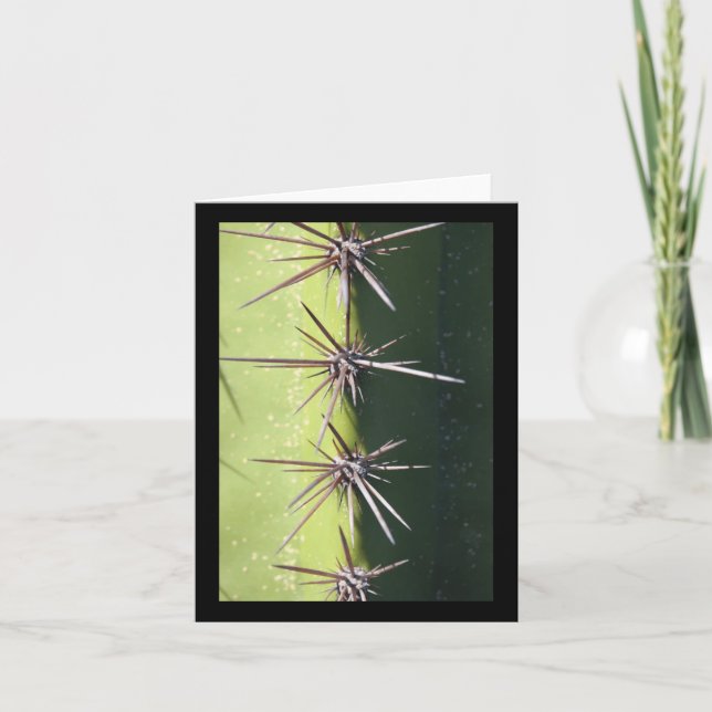 Carte Stickers verticaux de fermeture de cactus épineux (Devant)