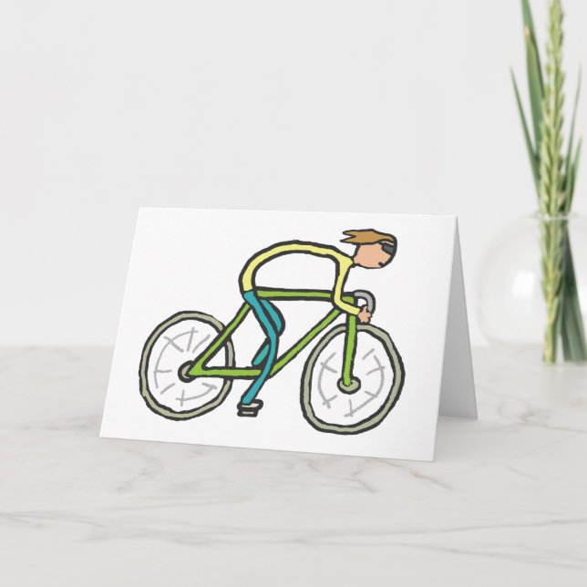 Carte Stickman cycliste (Devant)