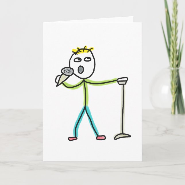 Carte Stickman de Comédie Debout (Devant)