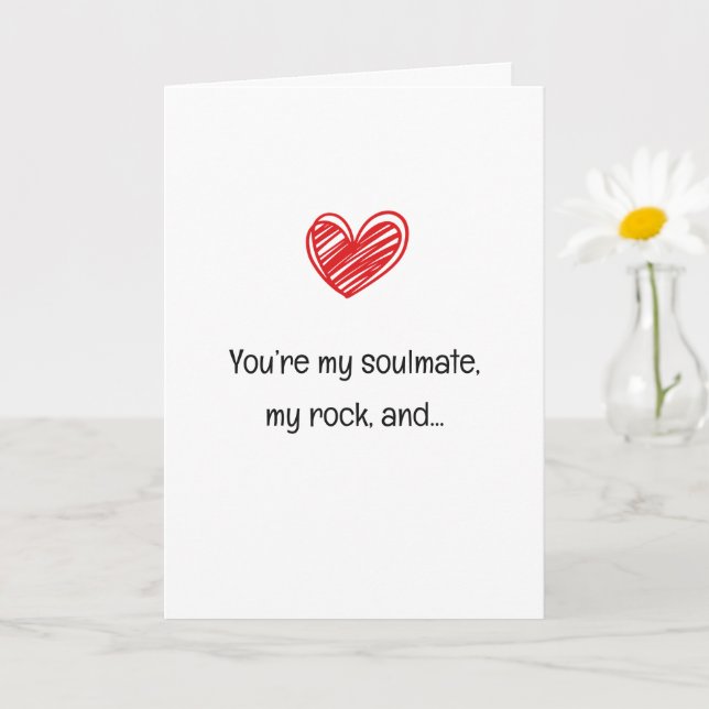 Carte Stickman Funny Modern Spider Joke Valentines Jour (Petite plante)