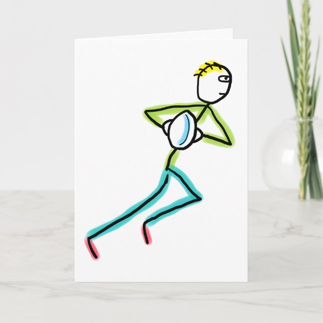 Carte Stickman Rugby (Devant)
