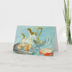 Carte Still Life on a Blue Arrière - plan   Tadeusz Mako