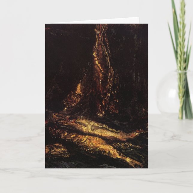 Carte Still Life with Bloaters par Vincent van Gogh (Devant)