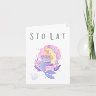 Carte Sto dernier anniversaire polonais ou jour de nom