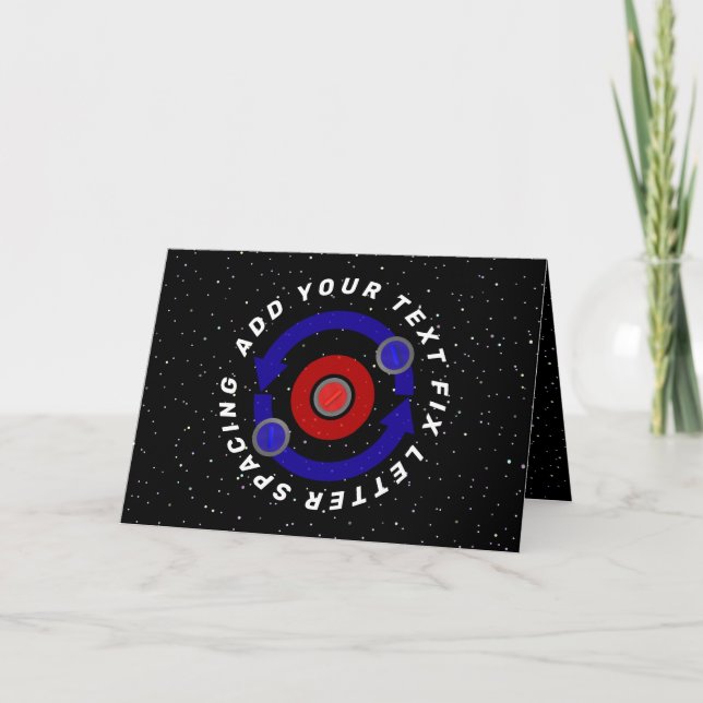 Carte Stone de curling roulant comme l'orbite de la Terr (Devant)