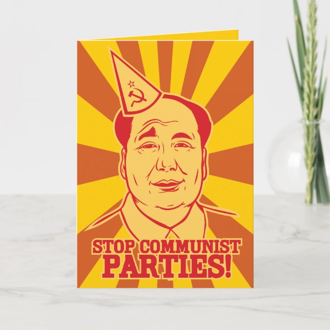 Carte Stop Communist Parties Chairman Mao Card (Devant)