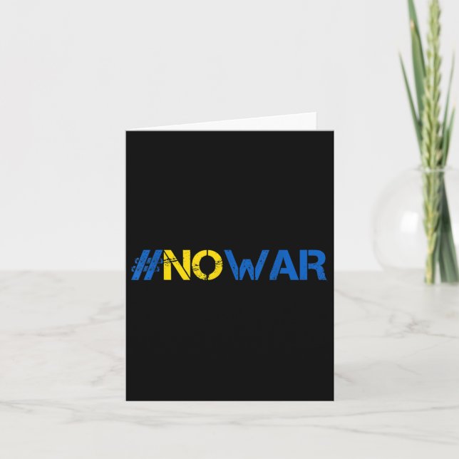 Carte Stop War Support Ukraine Shirt #nowar Stand With U (Devant)