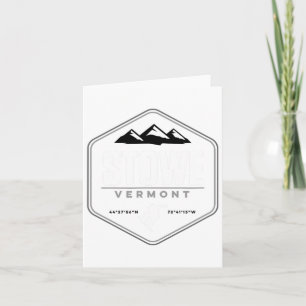 Carte Stowe Vermont Graphic Vintage Snowboard T