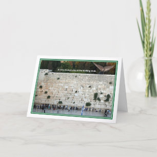 Carte Strange Day at Wailing Wall Jewish Birthday Card