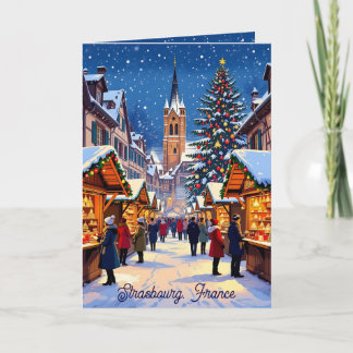 Carte Strasbourg, France Christmas Market Personalized