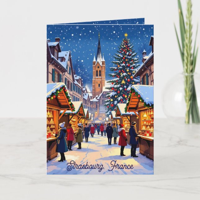 Carte Strasbourg, France Christmas Market Personalized (Devant)