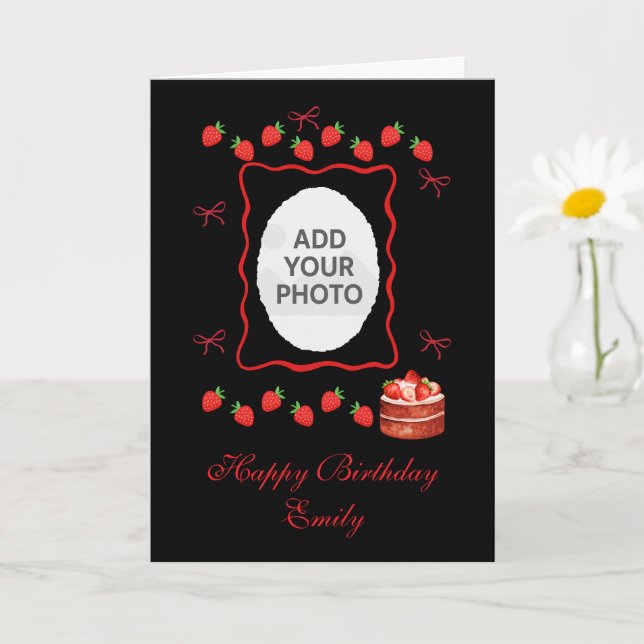 Carte Strawberry Birthday Card (Petite plante)