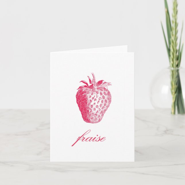 Carte Strawberry (Fraise) Notecards (Devant)