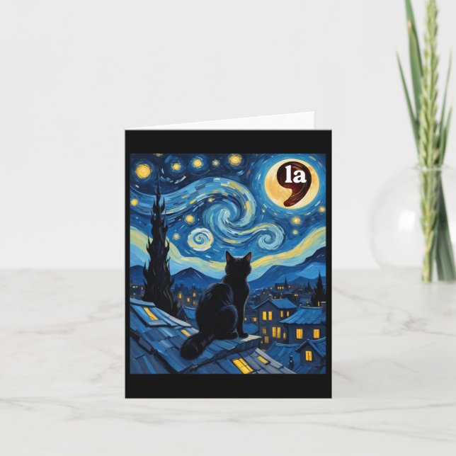Carte Stress Night Black Cat Comma La Kamala Harris 1 (Devant)
