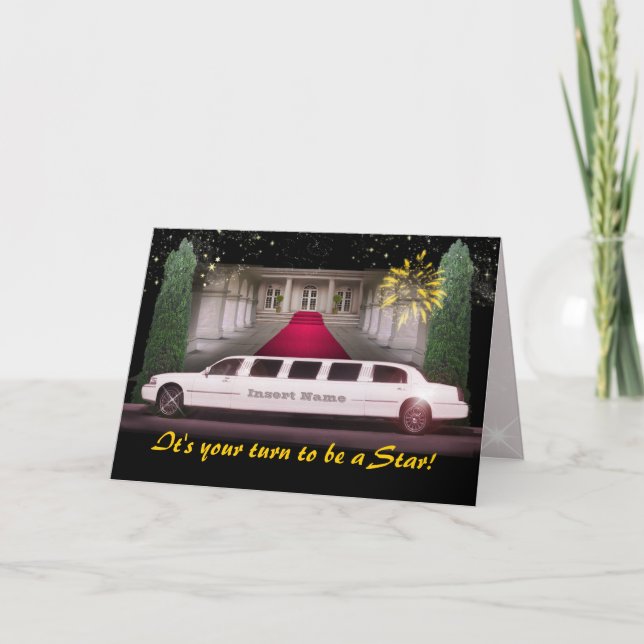 Carte Stretch Limo V.I.P. (personnalisable) (Devant)