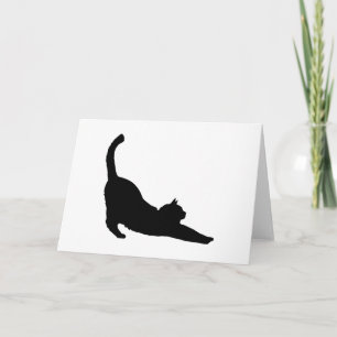 Carte Stretting Black Cat Silhouette