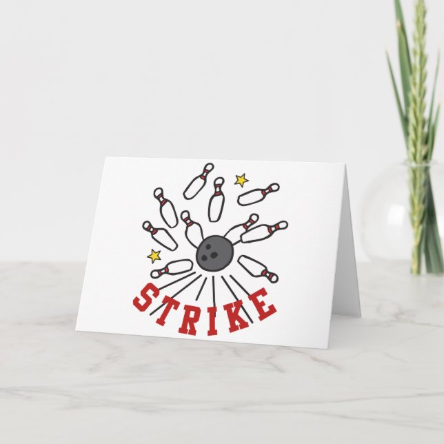 Carte Strike Bowling (Devant)