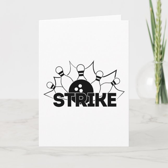 Carte Strike Sign Bowling Print (Devant)