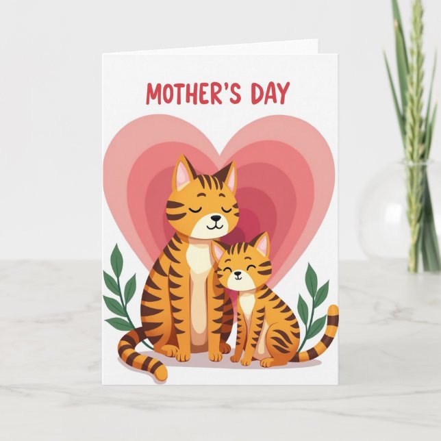 Carte Striped Feline Love Card (Devant)