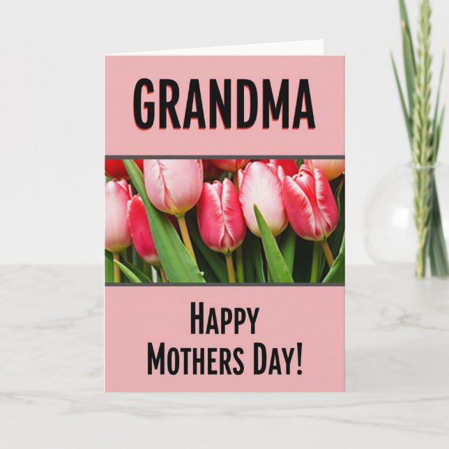 Carte Striped Spring Blooms Loving Card (Devant)