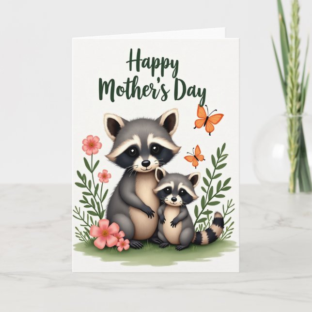Carte Striped Tails Family Card (Devant)