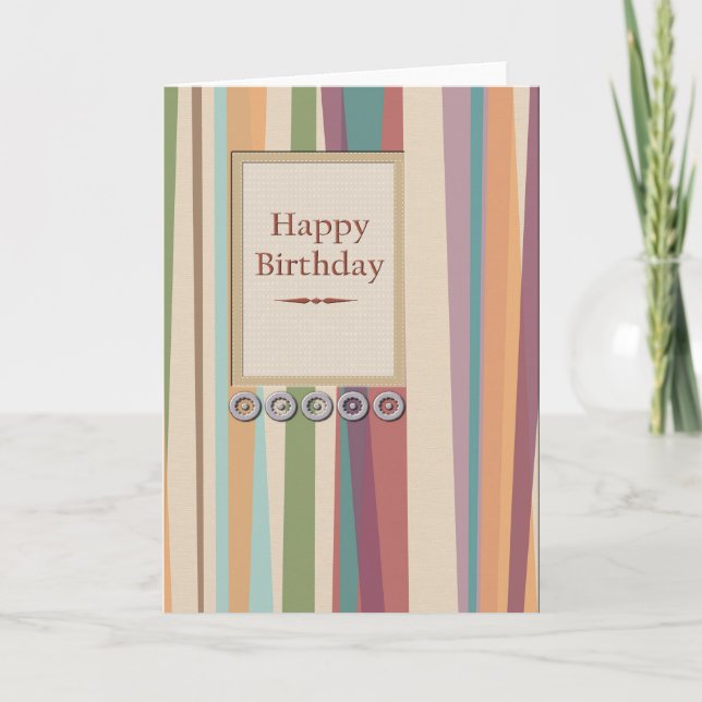 Carte Stripes et Rivets Anniversaire (Devant)