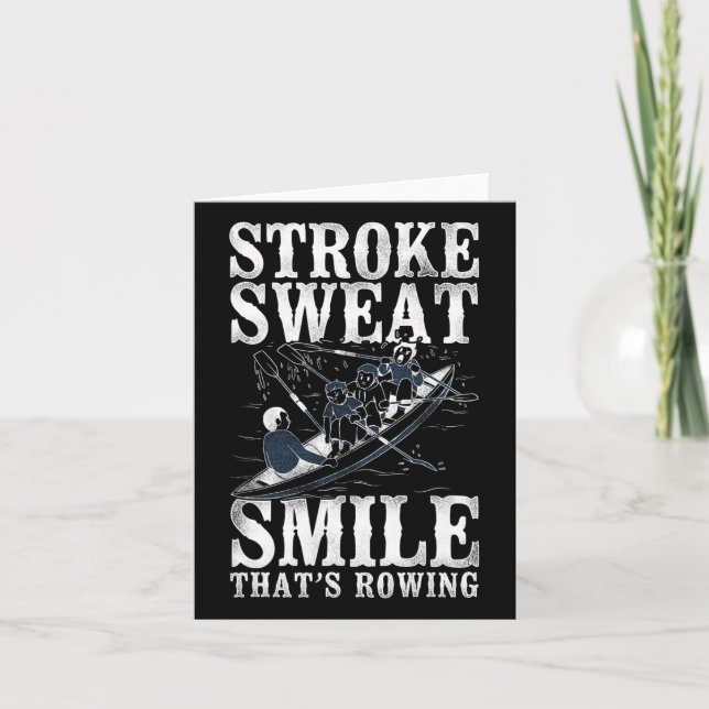 Carte Stroke Sweat Smile - Thats Rowing - Bateau d'équip (Devant)