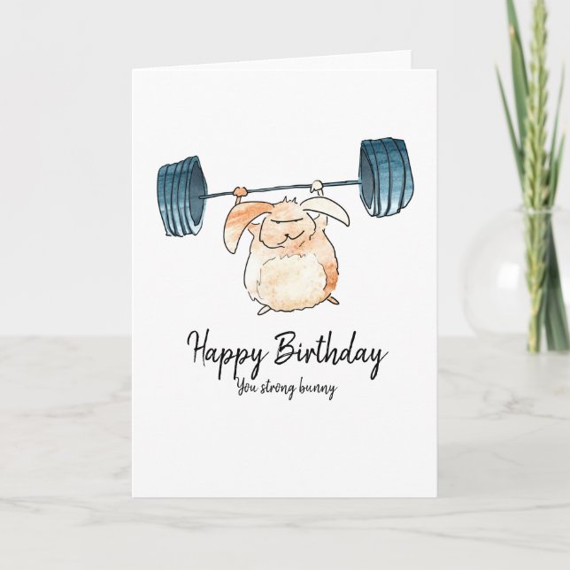 Carte Strong Bunny Birthday (Devant)