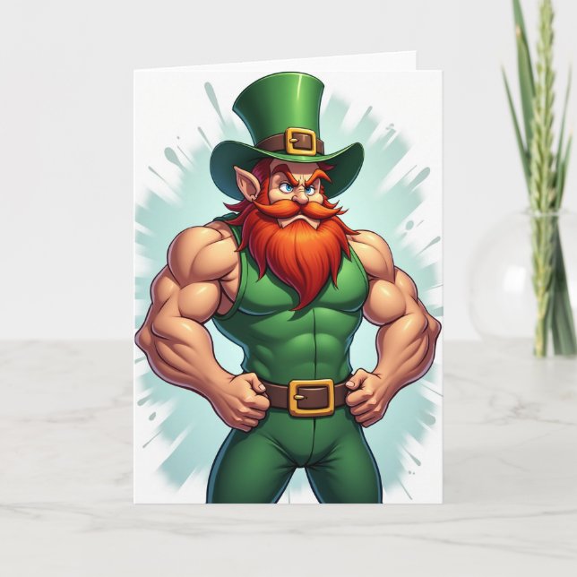 Carte Strong Leprechaun Awesome Card (Devant)