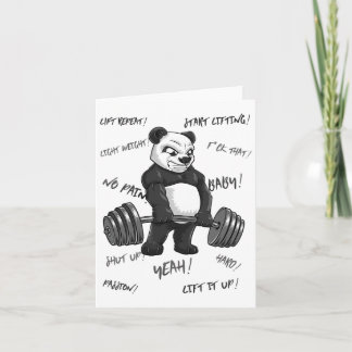 Carte Strong Panda Deadlift Chemise Homme Bodybuilder Be
