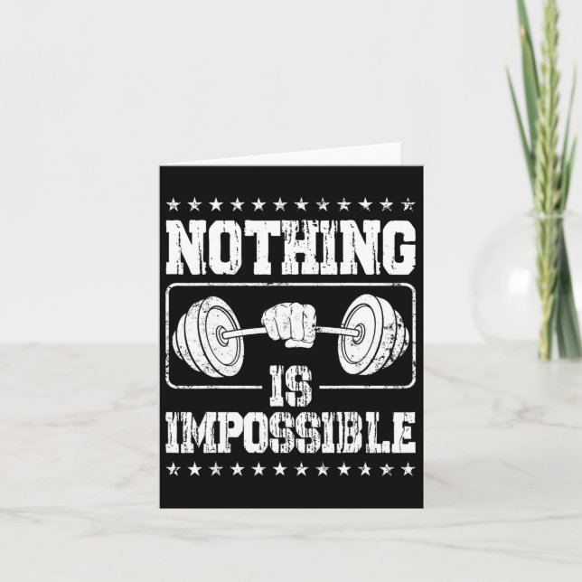 Carte Strongman Rien N'Est Impossible Accès Bodybuilder (Devant)