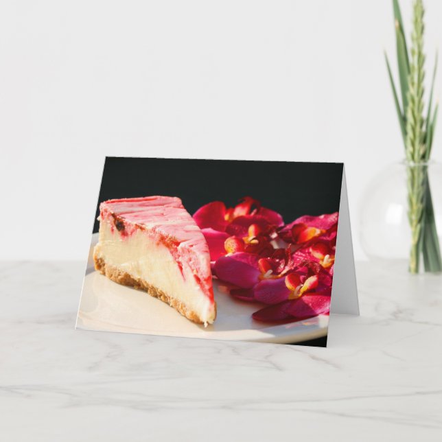 Carte Strwberry Cheesecake And Orchids Greeting Card (Devant)