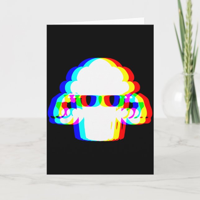 Carte Stud Muffin Funny Muffin Vaporwave Edm Cyber Glitc (Devant)