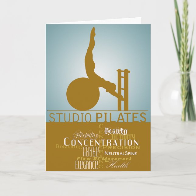 Carte Studio Pilates - carte, saluant (Devant)