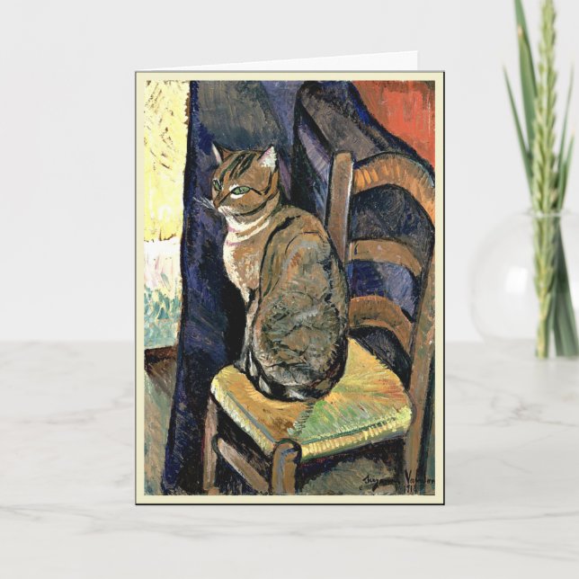 Carte Study of a cat, fine art painting (Devant)
