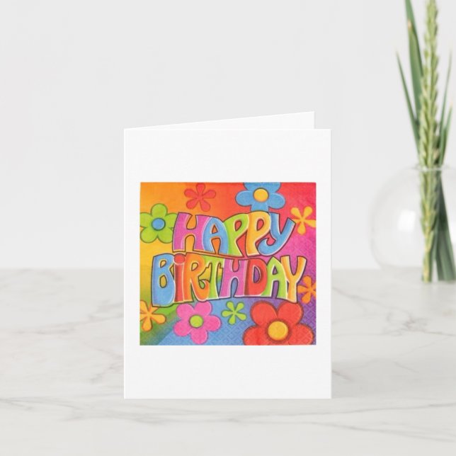 Carte Style d'alimentation Flower Card Anniversaire (Devant)
