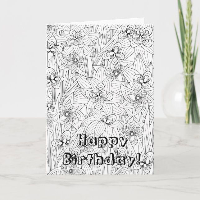 Carte Style de livre de coloration (Devant)