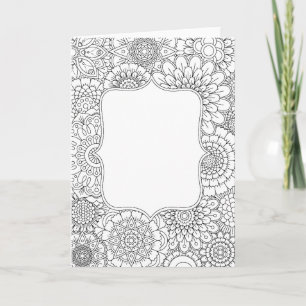 Carte Style de livre de coloriage pour adultes DO-IT-YOU